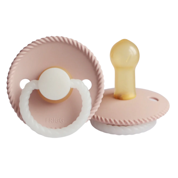 Speen siliconen schild met natuurrubber speen in roze