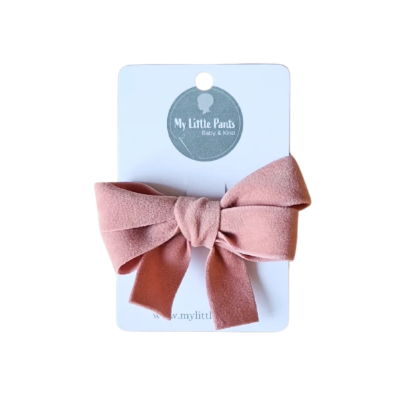 Haarstrik vilt oudroze met lange lintuiteinden