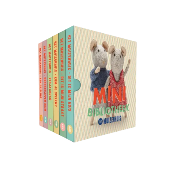 Mini bibliotheek boxset met zes Sam & Julia boeken met kleurrijke ruggen